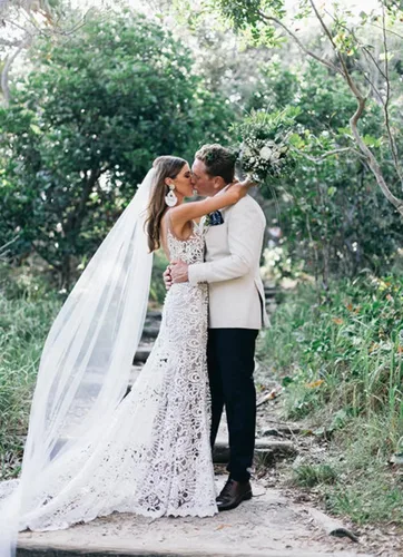 Miniatura 5 de Latious Velo de novia de 1 nivel, velo de novia largo blanco catedral, velos de tul con peine, velos simples para mujeres y novias (1 blanco)