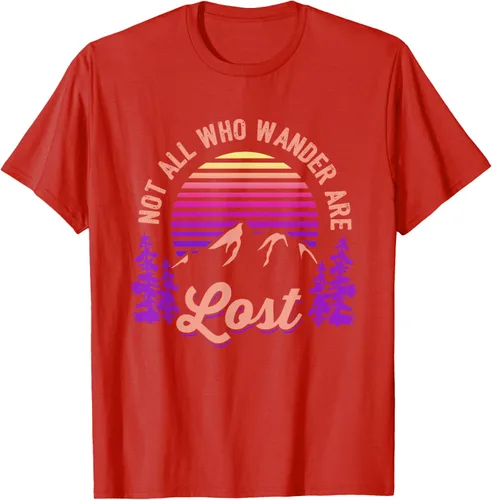 Miniatura 107 de Not All Who Wander Are Lost Vintage Mountains - Camiseta de senderismo, Negro, S