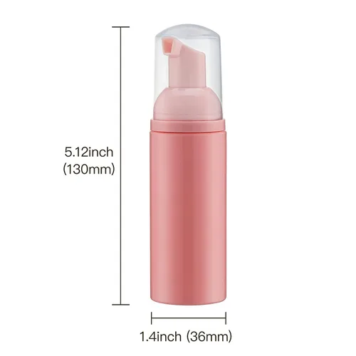 Miniatura 5 de Tekson 3 botellas de espuma de jabón (2 onzas), champú de pestañas espumoso de viaje vacío para limpiador, dispensador (bomba negra, blanca y rosa)