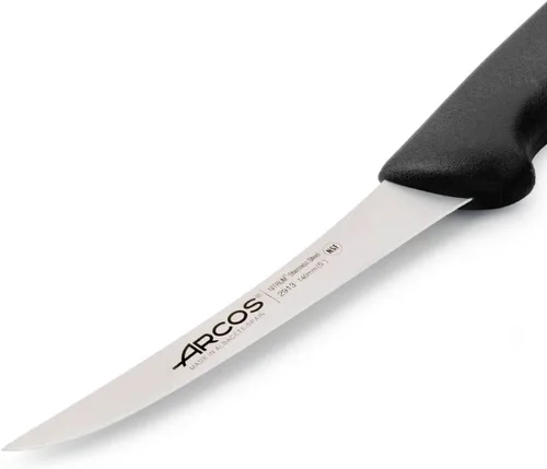 Miniatura 4 de Arcos Cuchillo deshuesador de acero inoxidable nitrum de 5 pulgadas y hoja de 5.512 in. Cuchillo de carnicero profesional para cortar huesos de Negro