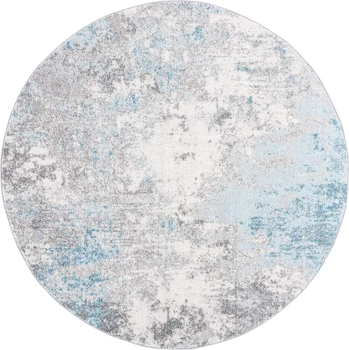 Miniatura 14 de SAFAVIEH Tulum Collection - Alfombra decorativa de 2 x 5 pies, color gris y azul, diseño abstracto moderno, no desprende pelusa y fácil de limpiar