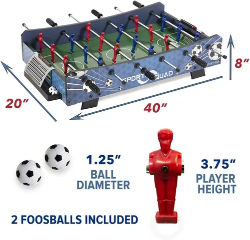 Miniatura 7 de Sport Squad Foosball Table - Soccer Table - Wood Foosball Table for Kids & Adults - Bar Game Table, Game Room for Home - Easy Assembly, Built Tough
