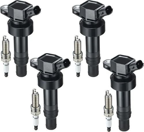 Miniatura 53 de BDFHYK Paquete de bobina de encendido y bujías de iridio compatibles con Audi Volkswagen 2.0L L4 4.2L V8 para UF575 PFR7S8EG, juegos de 4