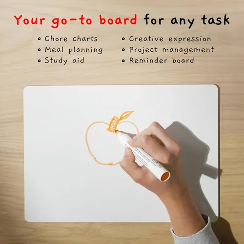 Miniatura 5 de Board Geeks Mini pizarra de borrado en seco para niños, paquete de 3, pizarras blancas pequeñas de 9 x 12 pulgadas para estudiantes y profesores