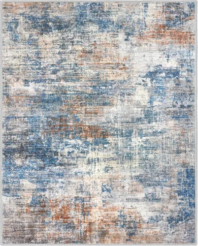 Miniatura 967 de IOHOUZE Alfombra abstracta lavable de 3 x 12 pies para pasillos, antideslizante para cocina, camino de entrada de lana sintética para interiores