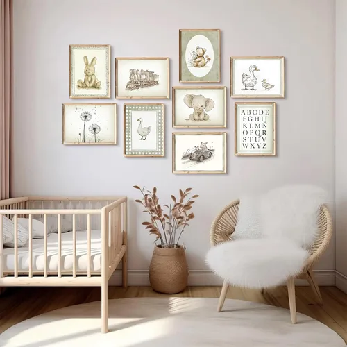 Miniatura 4 de Arte de pared de vaquero, imágenes en lienzo para guardería, decoración de pared de vaca occidental, impresiones de habitación de niños, póster