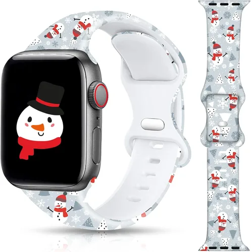 Miniatura 11 de Correa de reloj de Navidad para Halloween compatible con Apple Watch Band de 1.496 in, 1.575 in, 1.614 in, 1.654 in, 1.732 in, 1.772 in, iWatch
