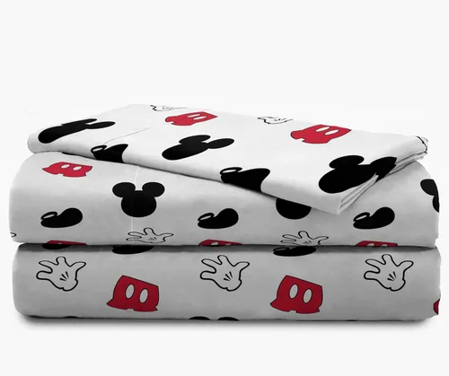 Miniatura 5 de Jay Franco Disney Mickey Mouse Caras Lindas - Juego de cama individual de 4 piezas, incluye edredón y juego de sábanas - Microfibra de poliéster
