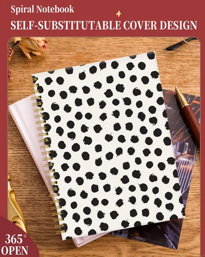 Miniatura 6 de Cuaderno de espiral para mujer, cuadernos universitarios A5 de 6 x 8.4 pulgadas, 120 páginas rayadas con papel grueso de alta calidad, perfecto