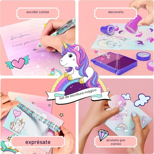 Miniatura 7 de Pretty Me Juego de Papelería de Unicornio para Niños - Regalos de Cumpleaños para Niñas de 6, 7, 8, 9, 10 a 12 Años - Kit de Arte para Escribir