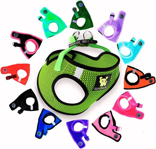 Miniatura 18 de EcoBark Arnés para perro – Arneses ecológicos para perros XXS, XS y pequeños – Chaleco de cuerpo pequeño reflectante y ajustable – Arnés de malla