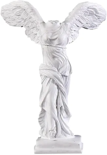 Kakalote Estatua de la victoria de Samotracia con alas de la estatua de la diosa de la victoria griega romana, figura de la diosa griega romana