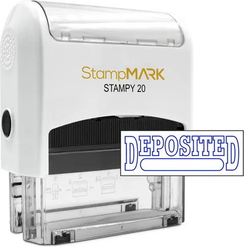 Miniatura 21 de StampMark Sello de oficina de goma autoentintado con tinta azul (pagado), tamaño mediano