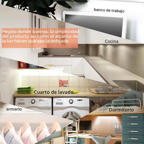 Miniatura 3 de Luz bajo gabinete, luz LED de armario de 12 pulgadas con enchufe y función de memoria, blanco frío 6000K, súper delgada regulable para banco
