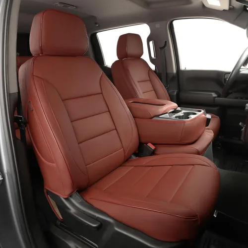 Miniatura 18 de EKR Fundas para Asientos Silverado de Ajuste Personalizado para (Cabina Doble) 2014 2015 2016 2017 2018 Chevrolet Silverado 1500 & HD 2500/3500