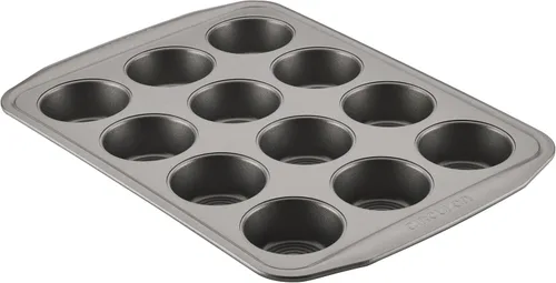 Miniatura 10 de Circulon Moldes antiadherentes para panecillos de 12 tazas, marrón, acero