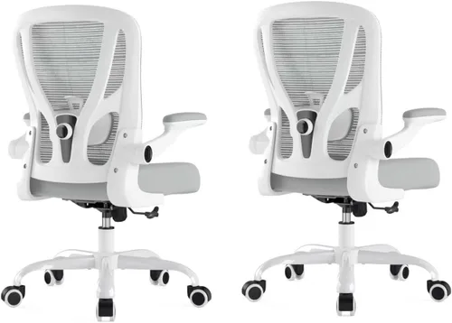 Miniatura 15 de Silla de oficina ergonómica de escritorio, silla de computadora de malla, silla de trabajo transpirable con ruedas, soporte lumbar ajustable, sillas