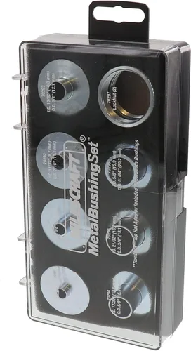 Miniatura 4 de Milescraft Juego de bujes metálicos 1228 – 11 piezas – Juego de guía de plantillas de enrutador – Compatible con subbases de enrutador estilo cable