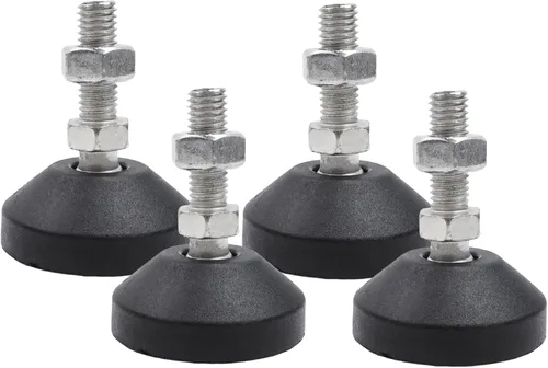 Miniatura 15 de Pies niveladores M8x50mm, capacidad de 2200 libras, deslizadores giratorios ajustables y resistentes, base antideslizante de 1.53 pulgadas