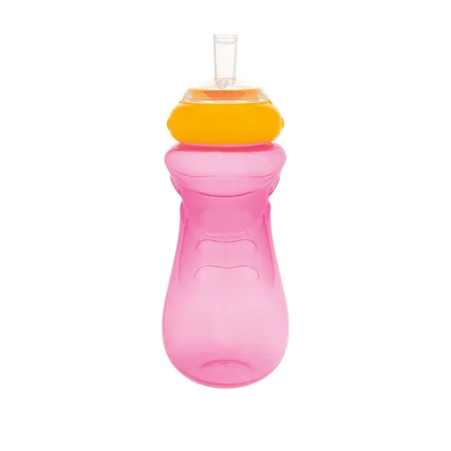 Miniatura 2 de Nuby Vaso deportivo para niños pequeños, resistente a las fugas, con boquilla de silicona suave y válvula táctil, suave con dientes y encías, diseño