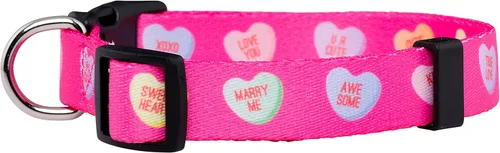 Miniatura 2 de Collar de perro con diseño de corazón para el día de San Valentín, de Native Pup, L, Candy Hearts Corazones de caramelo