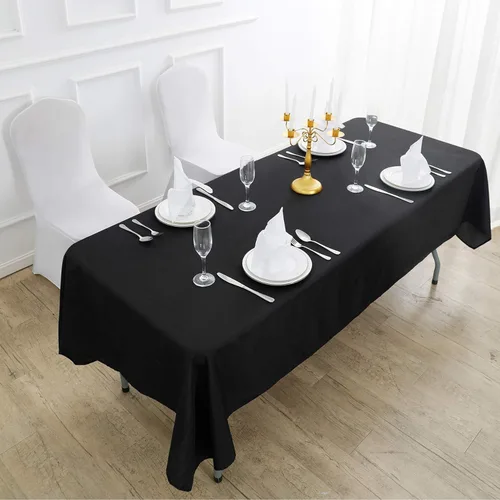 Miniatura 5 de Cupuamon - Mantel rectangular de 60 x 84 pulgadas, tela de poliéster lavable para decoración de bodas, fiestas, cenas y banquetes