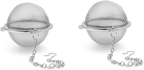 2 infusores de té prémium para té de hojas sueltas, coladores de té y bolas de té mejorados para condimentar especias y condimentos a base de hierbas