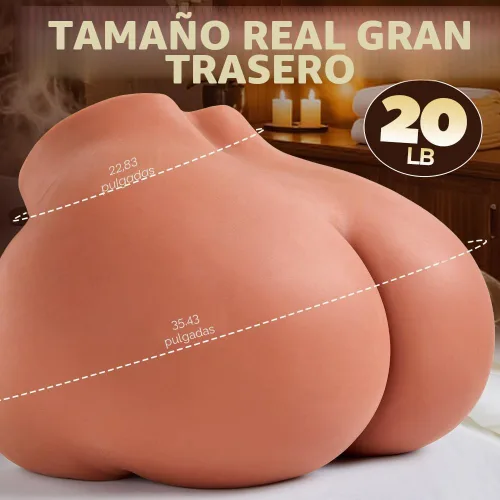 Miniatura 6 de Muñecas de tamaño real de 21 libras para hombres, muñeca sexual realista, masturbador masculino, culo grande, juguetes sexuales realistas BBW, Marrón