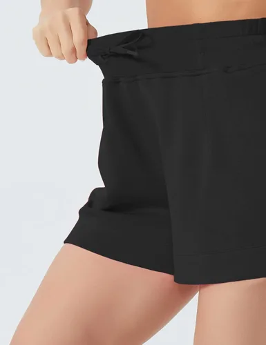 Miniatura 3 de THE GYM PEOPLE Pantalones cortos deportivos con cordón para mujer, cintura alta, pantalones cortos de entrenamiento de verano con bolsillos
