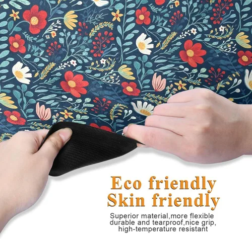 Miniatura 3 de Flowers Yoga Mat Non Slip Thick Kids Eco Friendly Rubber Workout Foldable Yoga Mat Women Exercise