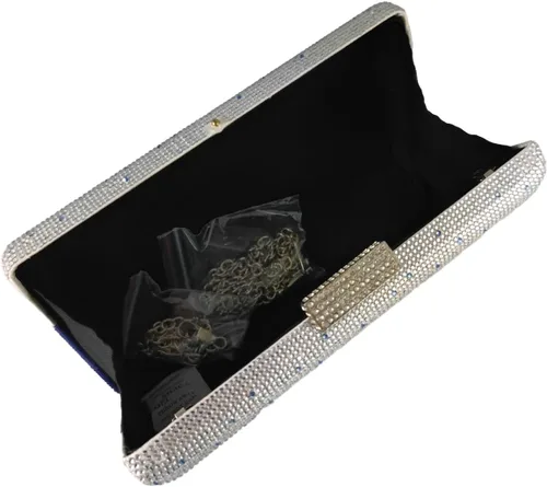 Miniatura 9 de Boutique De FGG Elegantes bolsos de noche de cristal para mujer, caja de fiesta formal, embrague, boda, diamantes de imitación, bolso de novia