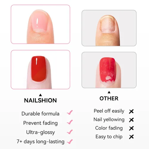 Miniatura 5 de Capa Base Superior, Capa Base Rellenadora de Crestas Melocotón Nude Esmalte de Uñas Transparente, Enriquecido con VE Calcio Fortalecedor, Secado