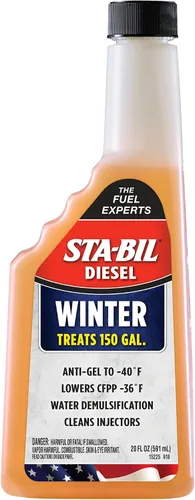 STA-BIL Diesel Winter Anti-Gel - Evita la gelificación de combustible hasta -40 grados Fahrenheit - Limpia los inyectores - Trata 250 galones de