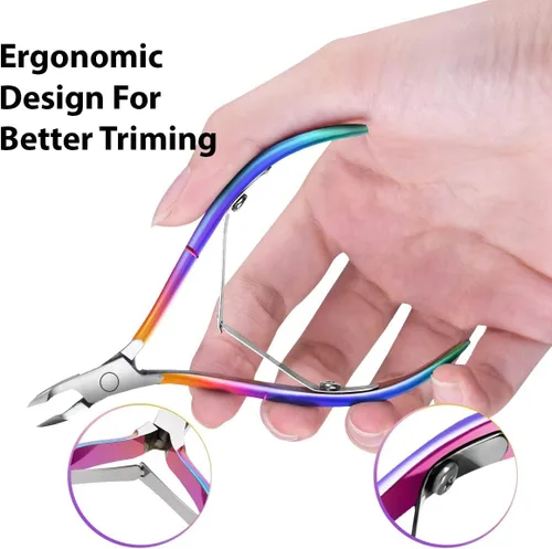 Miniatura 4 de Easkep - Corta cutículas y empujador de cutículas, corta cutículas profesional de acero inoxidable para dedos de manos y pies, pedicura y manicura