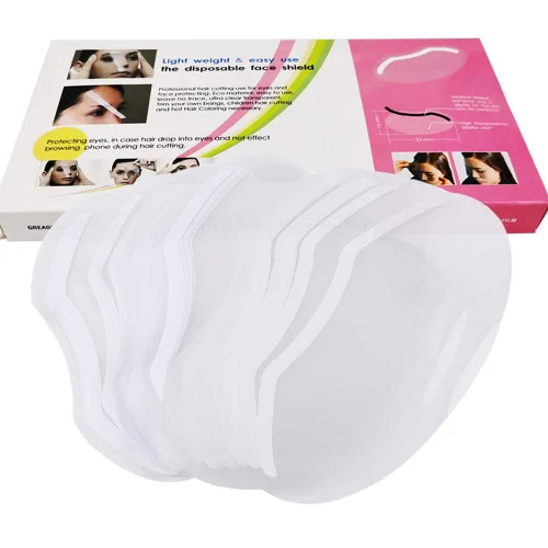Protector facial desechable transparente, para ducha, corte de pelo, laca y extensiones de pestañas, cejas, ojos, párpados, cirugía de cuidado 50 Pcs
