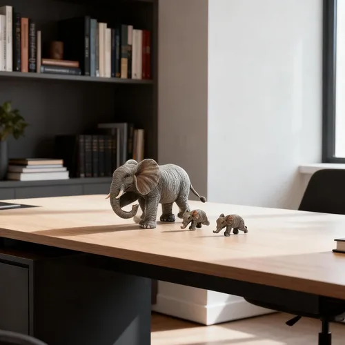 Miniatura 5 de Estatua familiar de elefante de yoga, juego de 3 piezas de figuras para madre y bebés, decoración de buena suerte para el hogar y la oficina