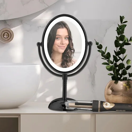 Miniatura 6 de Conair Paquete de Edición Limitada INFINITIPRO by CONAIR Curl Secret Plancha Rizadora Automática con Barril de 3/4 pulgadas - y - Espejo de Negro