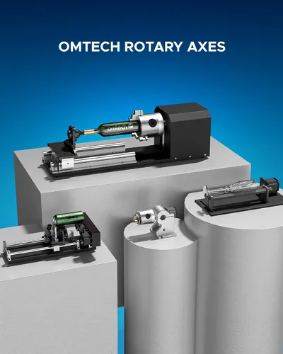 Miniatura 8 de OMTech Cortador rotativo y accesorio para grabador con mandril de 3 mandíbulas y motor paso a paso de 2 fases para máquinas de grabado láser de CO2
