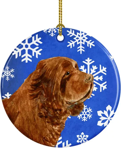 Miniatura 46 de Caroline's Treasures Cavalier Spaniel - Adorno de cerámica para colgar en el árbol de Navidad, para el hogar, Navidad, fiestas, regalo, 3 pulgadas