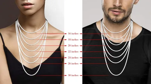 Miniatura 5 de Miabella 925 Sterling Silver Italian Solid 3.5mm Flexible Flat Herringbone Chain Necklace for Women, Made in Italy