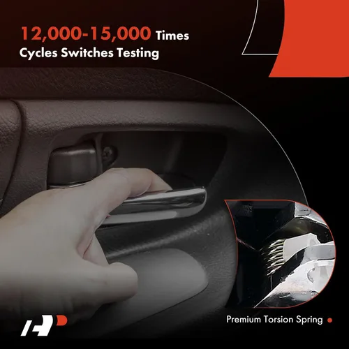 Miniatura 5 de A-Premium Manija de puerta interior delantera izquierda del lado del conductor con orificio de bloqueo compatible con Honda Civic 2002 2003 2004