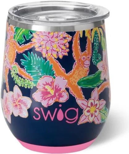 Miniatura 38 de Swig Life Vaso de vino de 12 onzas con tapa, acero inoxidable, apto para lavavajillas, portátil, triple aislamiento (todos los americanos)