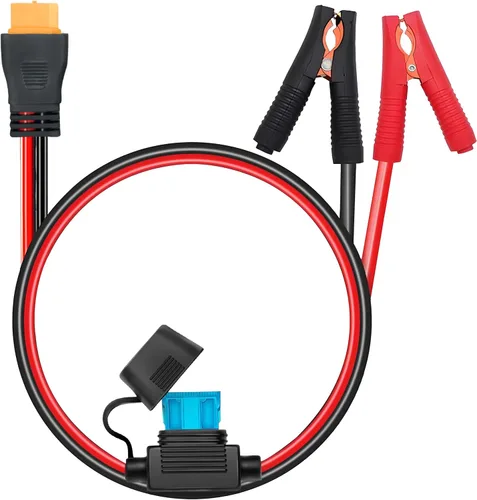 Miniatura 10 de Cable de Arranque EC5 de 10AWG con Abrazaderas de Batería, Clips de Cocodrilo de 12V a Conector EC5 Cable de Extensión de Carga para Arrancador