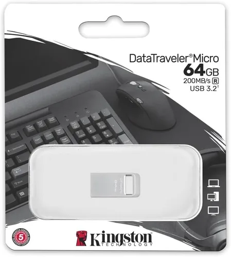 Miniatura 4 de Kingston DataTraveler - Unidad flash USB micro de 256 GB, diseño de metal ultra pequeño, USB 3.2 Gen 1, velocidades de hasta 200 MB/s