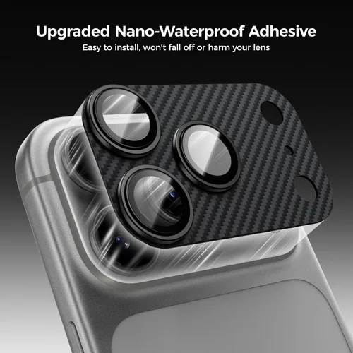 Miniatura 6 de BENKS ArmorWarrior - Protector de lente de cámara para iPhone 17 Pro, vidrio templado recubierto de AR con fibra de aramida, resistente a