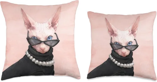 Miniatura 3 de Sphynx Cat Posh Sphynx - Almohada de 16.0 x 16.0 in, multicolor