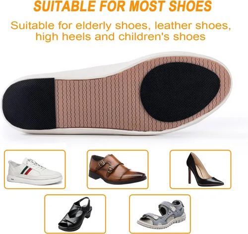 Miniatura 4 de GADEBAO - Almohadillas antideslizantes para zapatos, autoadhesivas, con suela antideslizante, silicona sin olor de primera calidad, agarre Negro