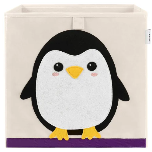 Miniatura 11 de Contenedores cúbicos plegables de tela para guardar juguetes de animales/Caja/Organizador para niños, 13 pulgadas (Tucán)