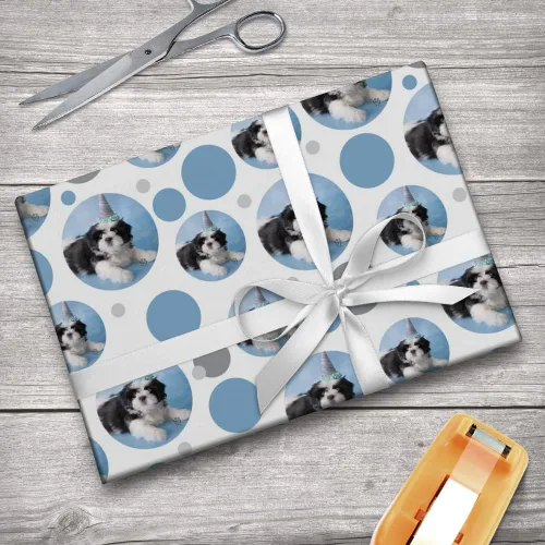 Miniatura 5 de GRAPHICS & MORE Shih Tzu Dog - Rollo de papel de regalo para fiesta de cumpleaños