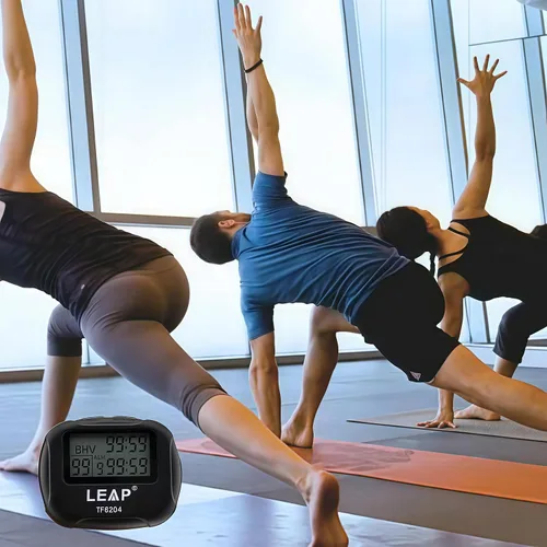 Miniatura 5 de Temporizador de intervalos para HIIT Run Boxing Yoga – Pantalla LCD de vibración y alarma, cronómetro, temporizador de repetición para entrenamiento